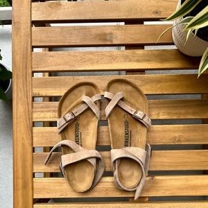 Birkenstock Yara Tobacco Oiled Leather Sandal